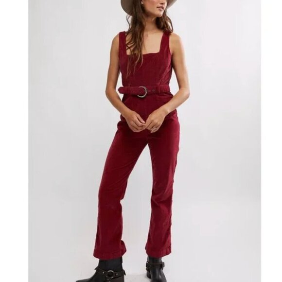 FREE PEOPLE NWT Party Starter One Piece / Holly Berry - 4 - Picture 3 of 13